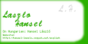 laszlo hansel business card
